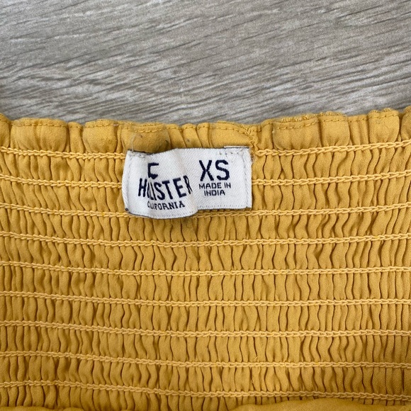 Hollister Saffron Yellow Tie Front Spaghetti Strap Lined Dress - Picture 7 of 13